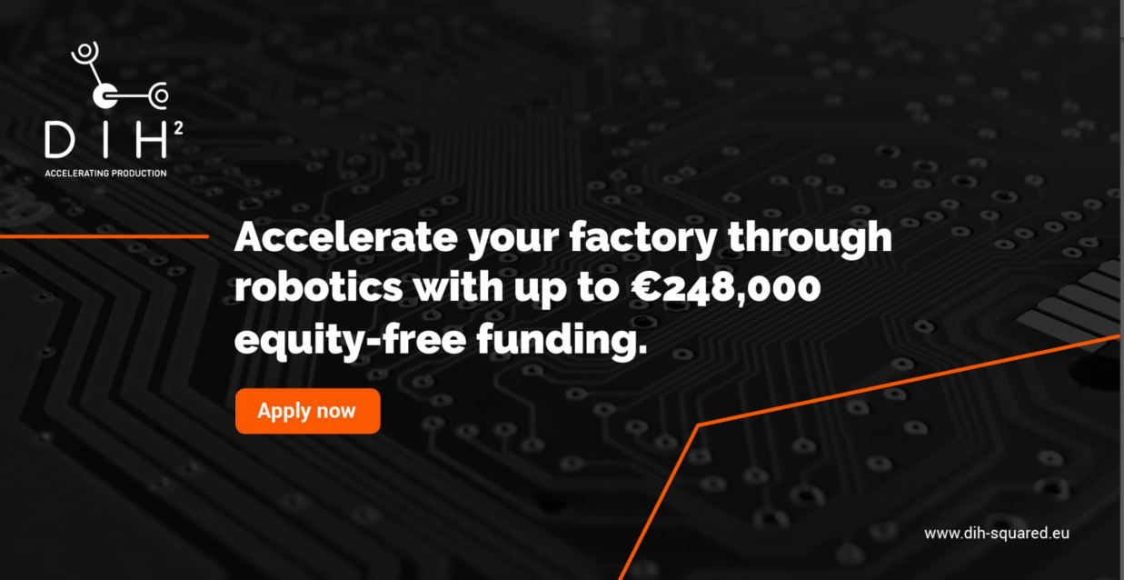 DIH2 – 2ª Open Call – disponibiliza até 248,000€ para novas soluções de robotica para agilizar os setores produtivos