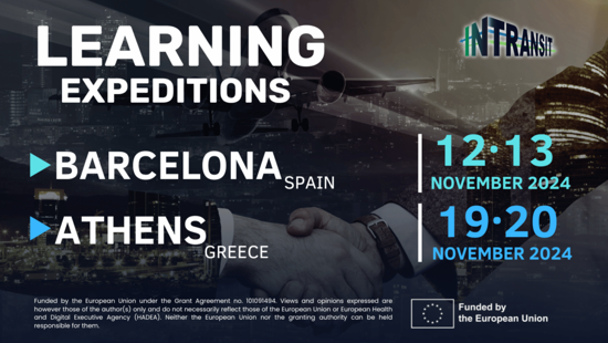 Learning Expeditions to Barcelona and Athens organised by the IN TRANSIT project with 1000€/SME Travel Vouchers