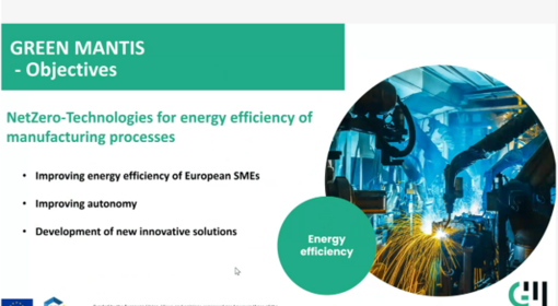 PRODUTECH DIH Organizes Webinar on Funding Opportunities for SMEs in the GREEN MANTIS Projec